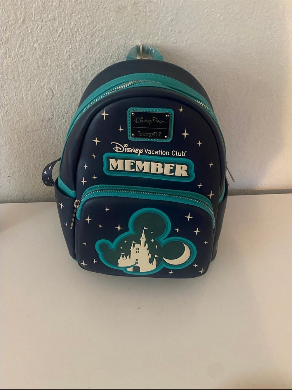 Disney Vacation Club Member lounge fly Backpack - Navy & Teal